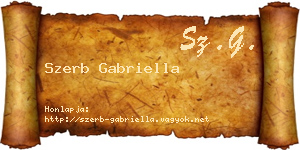Szerb Gabriella névjegykártya