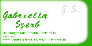 gabriella szerb business card